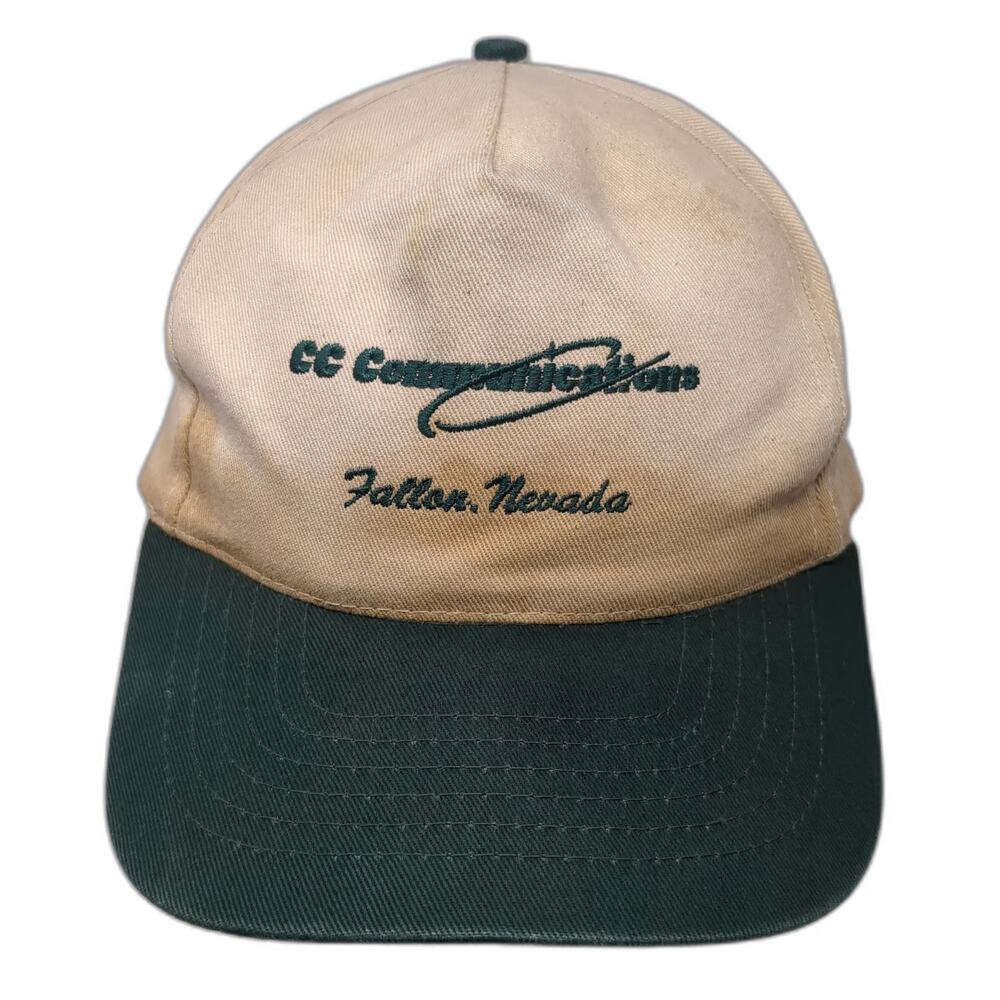 KC 5 Panel Beige Green One Size Fallon Nevada CC Communications Hat Snapback